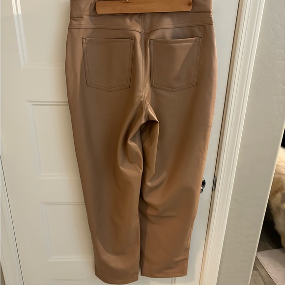 NWT! SPANX Leather-Like Straight Leg pant - Toffee, size M - Picture 8 of 9